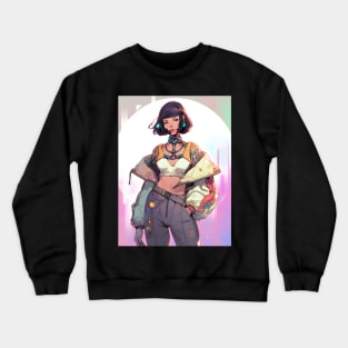 Cybernetic Journeys: Ghost in the Shell Aesthetics, Techno-Thriller Manga, and Mind-Bending Cyber Warfare Art Crewneck Sweatshirt